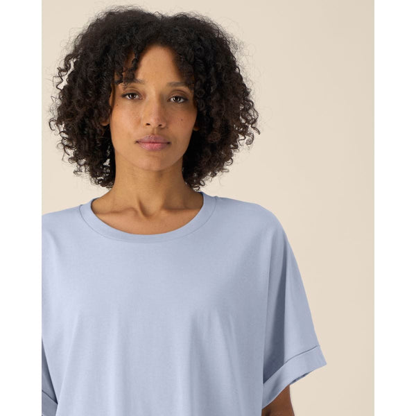 T Shirt Donna Oversized Con Maniche Rimboccate Stella Collider - personalizzabile con logo