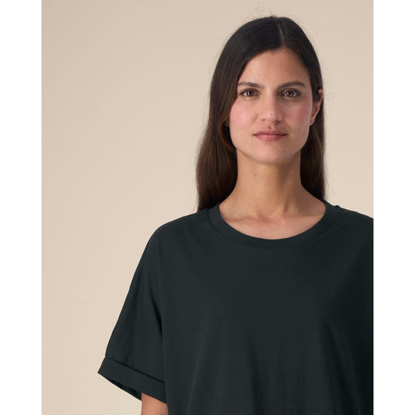 T Shirt Donna Oversized Con Maniche Rimboccate Stella Collider - personalizzabile con logo