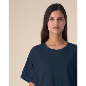 T Shirt Donna Oversized Con Maniche Rimboccate Stella Collider - personalizzabile con logo