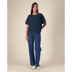 T Shirt Donna Oversized Con Maniche Rimboccate Stella Collider - personalizzabile con logo
