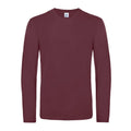 T-shirt #E190 Manica Lunga bordeaux / S - personalizzabile con logo