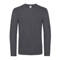 T-shirt #E190 Manica Lunga grigio / S - personalizzabile con logo