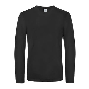 T-shirt #E190 Manica Lunga nero / S - personalizzabile con logo