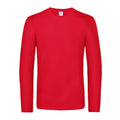 T-shirt #E190 Manica Lunga rosso / S - personalizzabile con logo
