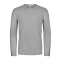 T-shirt #E190 Manica Lunga sport grey / S - personalizzabile con logo