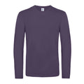 T-shirt #E190 Manica Lunga viola / S - personalizzabile con logo