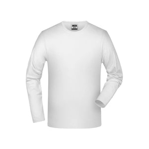 T-shirt Elastic-t Long-sleeved bianco / S - personalizzabile con logo