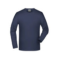 T-shirt Elastic-t Long-sleeved blu / S - personalizzabile con logo