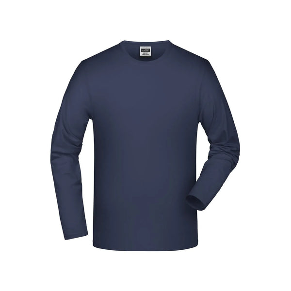 T-shirt Elastic-t Long-sleeved blu / S - personalizzabile con logo