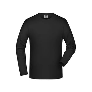 T-shirt Elastic-t Long-sleeved nero / S - personalizzabile con logo
