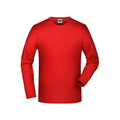 T-shirt Elastic-t Long-sleeved rosso / S - personalizzabile con logo