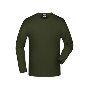 T-shirt Elastic-t Long-sleeved verde / S - personalizzabile con logo