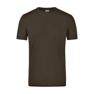 T-shirt Elastic-t marrone / S - personalizzabile con logo