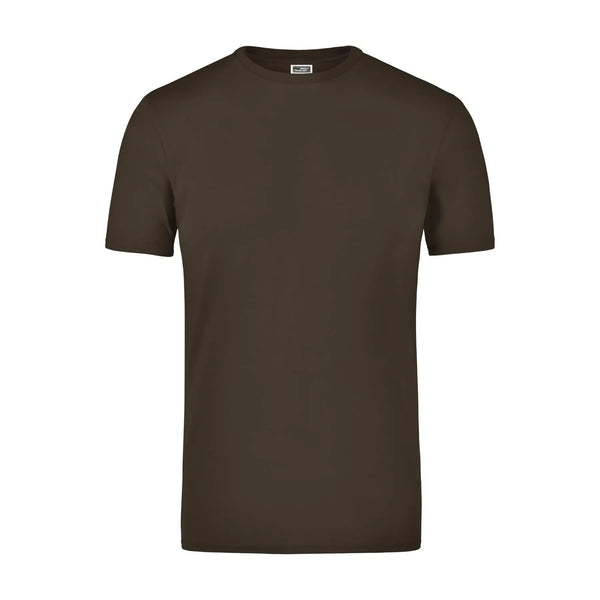 T-shirt Elastic-t marrone / S - personalizzabile con logo