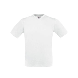 T-shirt Exact V-Neck bianco / S - personalizzabile con logo