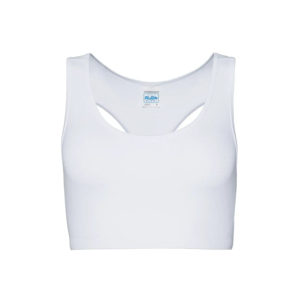 T-shirt Girlie Cool Sports Crop Top bianco / XS - personalizzabile con logo