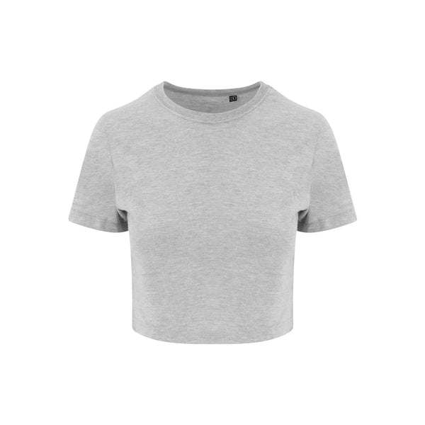 T-shirt Girlie Tri-Blend Cropped T grigio / XS - personalizzabile con logo