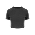 T-shirt Girlie Tri-Blend Cropped T Heather Black / XS - personalizzabile con logo