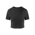 T-shirt Girlie Tri-Blend Cropped T nero / XS - personalizzabile con logo