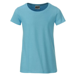 T-shirt Girls Basic-t azzurro / XS - personalizzabile con logo