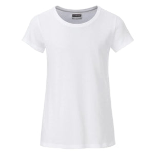 T-shirt Girls Basic-t bianco / XS - personalizzabile con logo