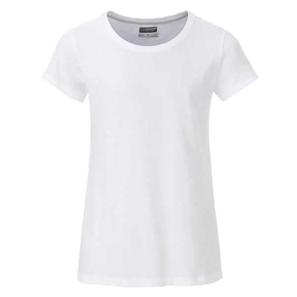 T-shirt Girls Basic-t bianco / XS - personalizzabile con logo