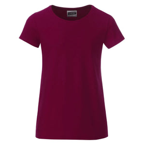 T-shirt Girls Basic-t bordeaux / XS - personalizzabile con logo
