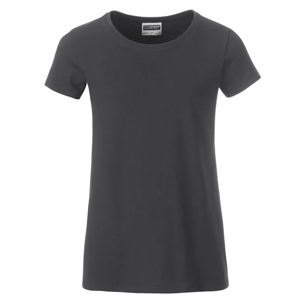 T-shirt Girls Basic-t graphite / XS - personalizzabile con logo