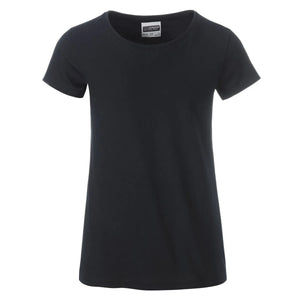 T-shirt Girls Basic-t nero / XS - personalizzabile con logo