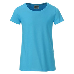 T-shirt Girls Basic-t turquoise / XS - personalizzabile con logo