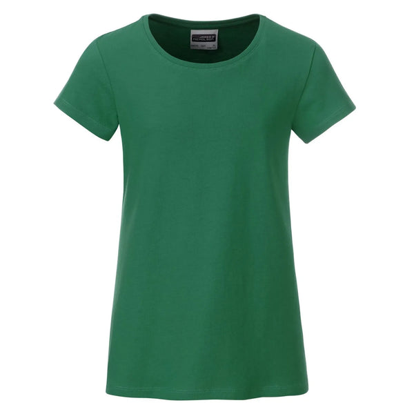T-shirt Girls Basic-t verde / XS - personalizzabile con logo