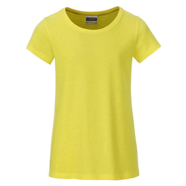 T-shirt Girls Basic-t yellow / XS - personalizzabile con logo