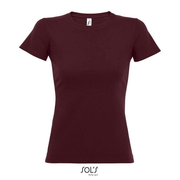 T-Shirt Imperial Donna 190 bordeaux / S - personalizzabile con logo