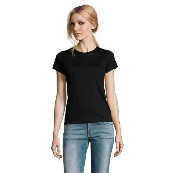 T-Shirt Imperial Donna 190 nero / S - personalizzabile con logo
