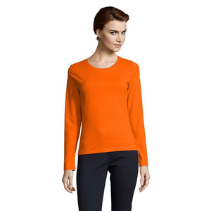 T-Shirt Imperial Lsl  Donna Arancione / S - personalizzabile con logo
