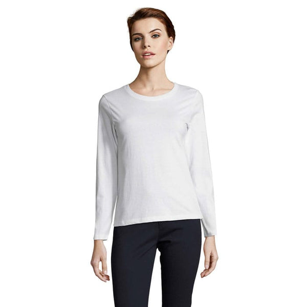 T-Shirt Imperial Lsl  Donna Bianco / S - personalizzabile con logo