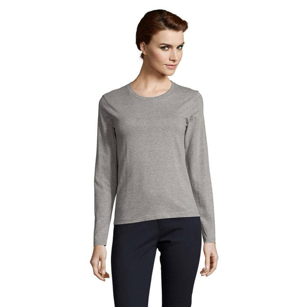 T-Shirt Imperial Lsl  Donna grigio / S - personalizzabile con logo