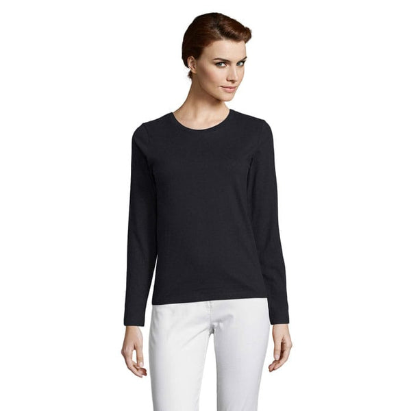T-Shirt Imperial Lsl  Donna nero / S - personalizzabile con logo