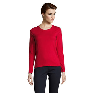 T-Shirt Imperial Lsl  Donna Rosso / S - personalizzabile con logo