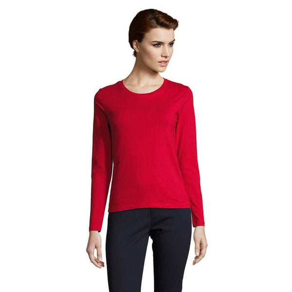 T-Shirt Imperial Lsl  Donna Rosso / S - personalizzabile con logo