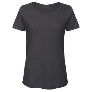 T-shirt Inspire Slub T Donna grigio / XS - personalizzabile con logo