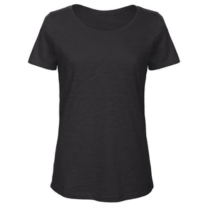T-shirt Inspire Slub T Donna nero / XS - personalizzabile con logo