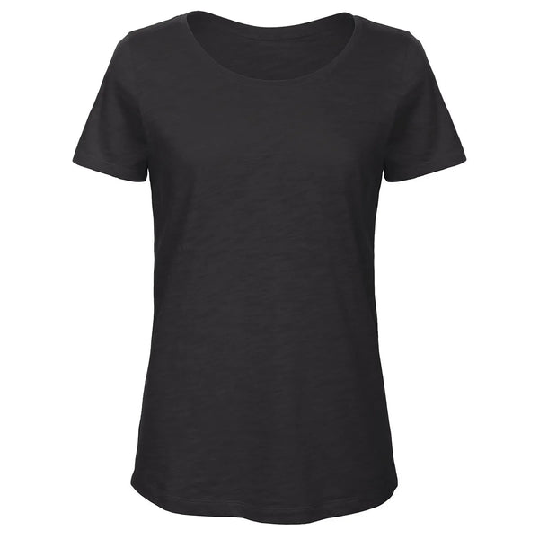 T-shirt Inspire Slub T Donna nero / XS - personalizzabile con logo