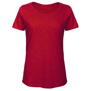 T-shirt Inspire Slub T Donna rosso / XS - personalizzabile con logo