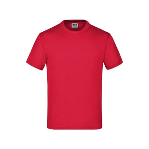 T-shirt Junior Basic-t rosso / XS - personalizzabile con logo