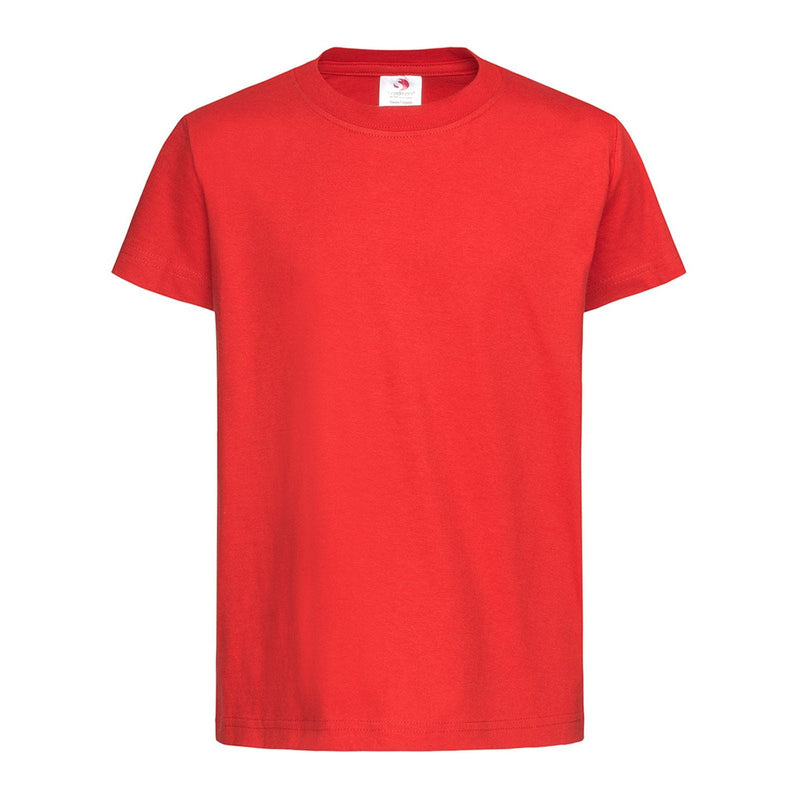 T-shirt Kids Organic rosso / XS - personalizzabile con logo