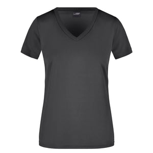 T-shirt Ladies Active-v nero / XS - personalizzabile con logo