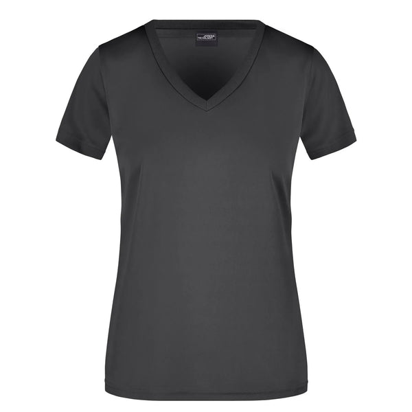 T-shirt Ladies Active-v nero / XS - personalizzabile con logo