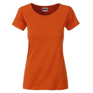 T-shirt Ladies Basic-t arancione / XS - personalizzabile con logo