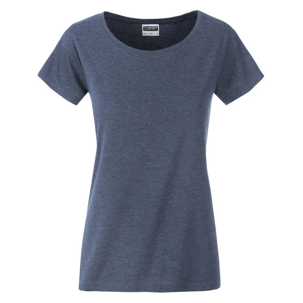 T-shirt Ladies Basic-t blu / XS - personalizzabile con logo